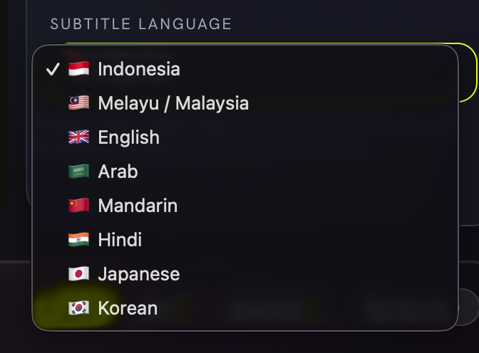 Subtitle multi-language
